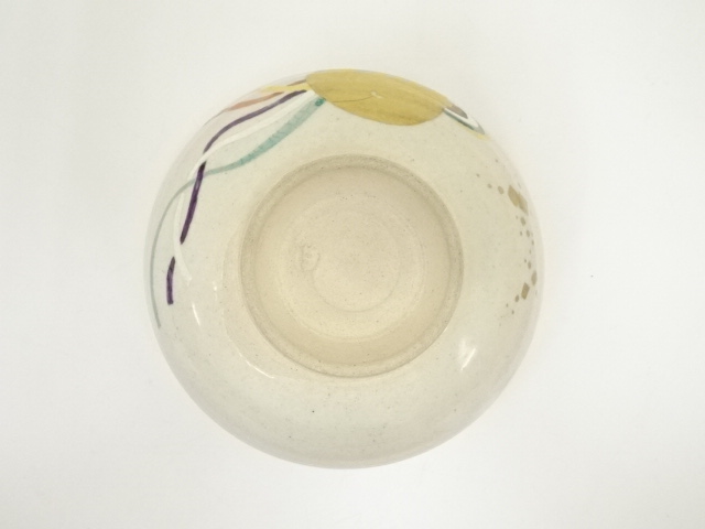 道具 ] - 道具 膳所焼 岩崎新定造 色絵鈴茶碗（共箱） | ネット